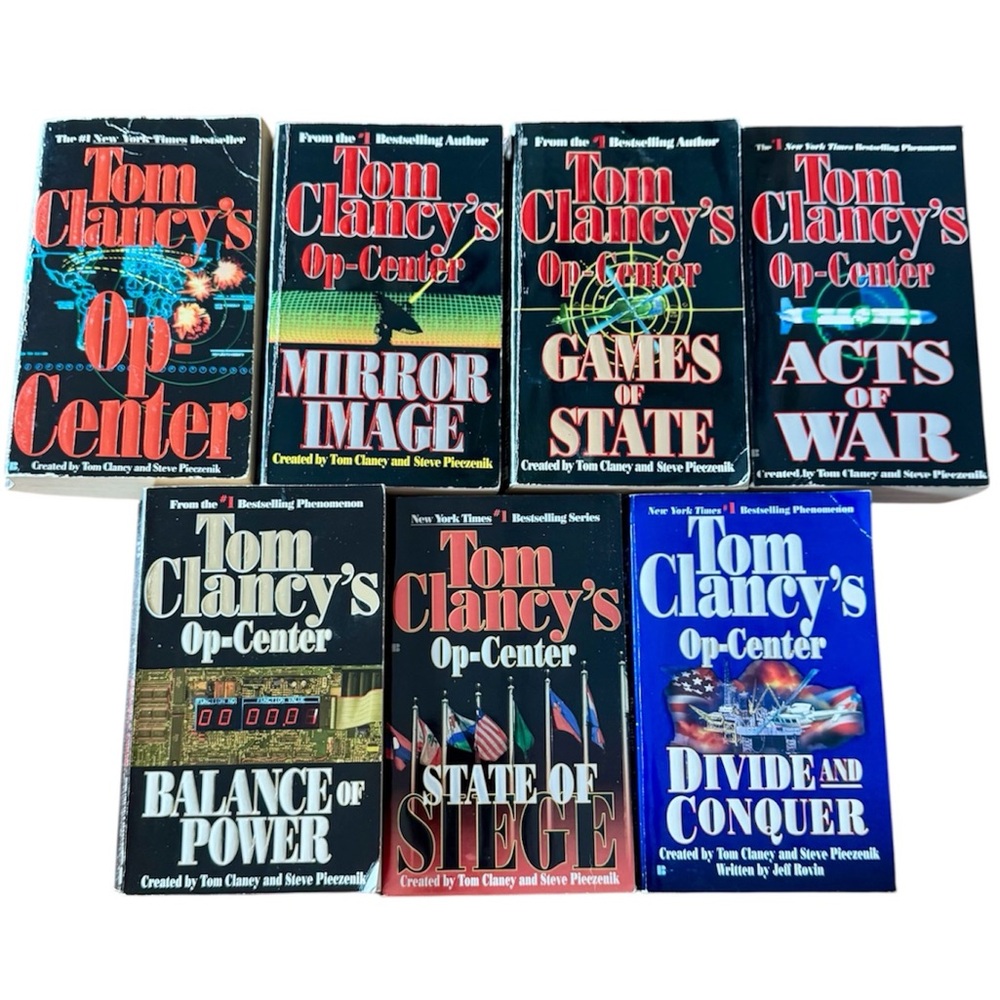 Tom Clancy Op-Center Books 1-7 Sequential Series Lot Thriller
